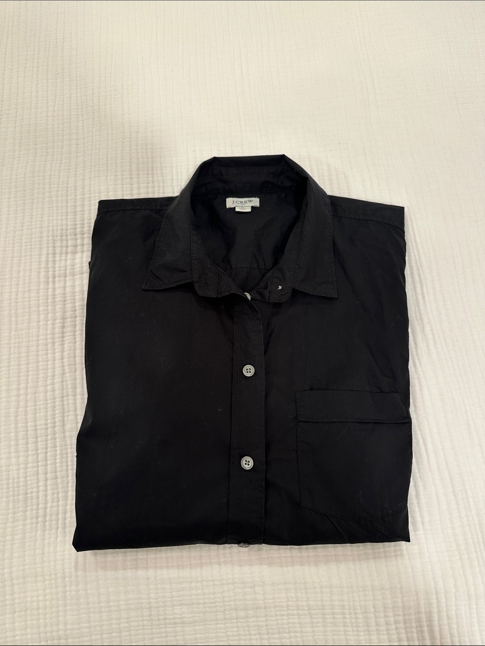 J. Crew Black Lightweight Button Down Cotton Shirt